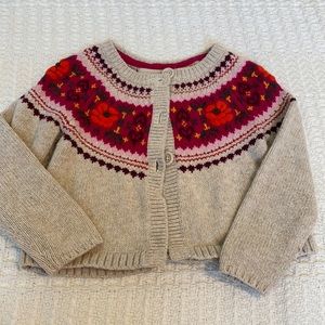 LANDS’ END embroidered sweater